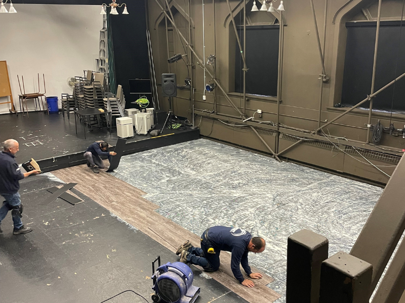 Luella Massey floor renovation