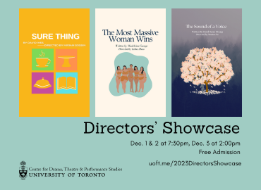 Collage of three posters for 2023 Directors&amp;#039; Showcase